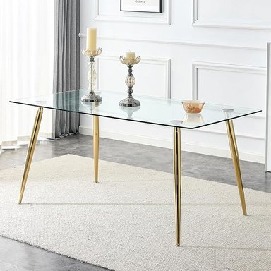 MESA HABITA2 PRINCE GOLD 130X80 ACERO - 3