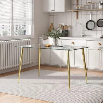 MESA HABITA2 PRINCE GOLD 130X80 ACERO - 4