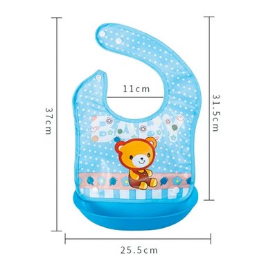 BABERO CHIQUILLOS.CL SILICONA BEBÉ CON RECOLECTOR COMIDA AJUSTABLE - 2