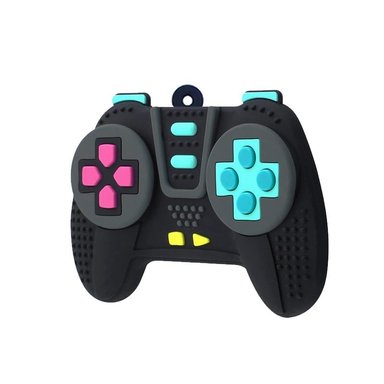 MORDEDOR CHIQUILLOS.CL SENSORIAL SILICONA CONTROL REMOTO DENTINCIÓN BEBÉ NEGRO - 1