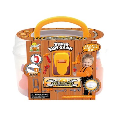 JUGUETE CONSTRUCCIÓN CHIQUILLOS.CL CAJA HERRAMIENTAS CARPINTERO NIÑOS BLANCO - 1