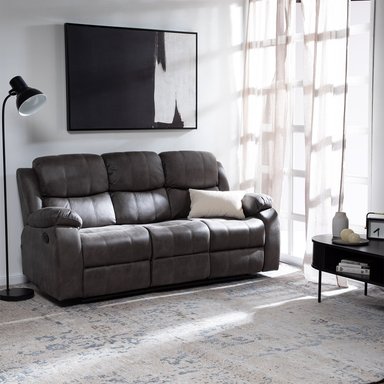 SOFÁ VYS SPA 3 CUERPOS ACERO GRIS RECLINABLE ISABEL GREY - 1