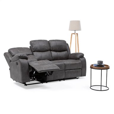 SOFÁ VYS SPA 3 CUERPOS ACERO GRIS RECLINABLE ISABEL GREY - 2