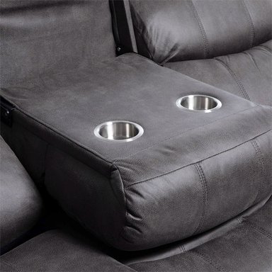 SOFÁ VYS SPA 3 CUERPOS ACERO GRIS RECLINABLE ISABEL GREY - 7