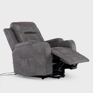 BERGER RECLINABLE PRO GREY CON VIBROMASAJE 8 PUNTOS + CONTROL REMOTO + CALEFACCION + MECEDOR - 4