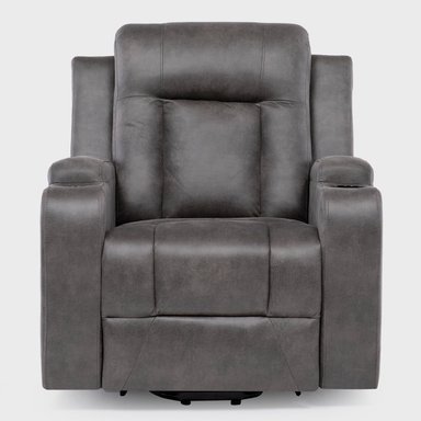 BERGER RECLINABLE PRO GREY CON VIBROMASAJE 8 PUNTOS + CONTROL REMOTO + CALEFACCION + MECEDOR - 6