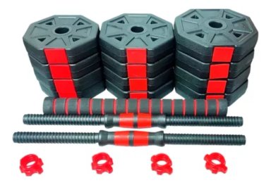 SET MANCUERNAS PESAS AJUSTABLES 20KG FITNESS HEXAGONAL - 1