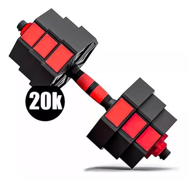 SET MANCUERNAS PESAS AJUSTABLES 20KG FITNESS HEXAGONAL - 3