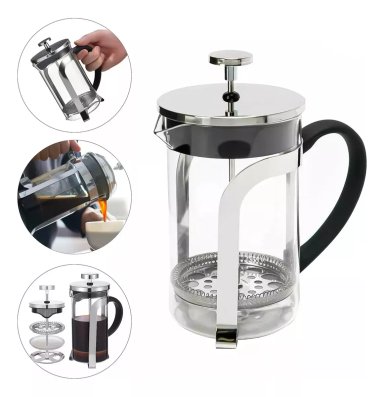 PRENSA FRANCESA CAFETERA DE LUJO 800ML ACERO INOXIDABLE - 1