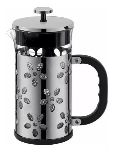 PRENSA FRANCESA DE VIDRIO Y METAL NEGRO CAFETERA 1 LITRO - 3