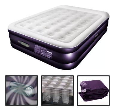 COLCHON CAMA INFLABLE ELECTRICO CAMPING GLAMPING 2PLAZA 45CM - 1