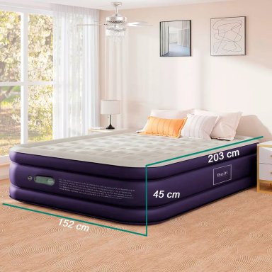 COLCHON CAMA INFLABLE ELECTRICO CAMPING GLAMPING 2PLAZA 45CM - 2