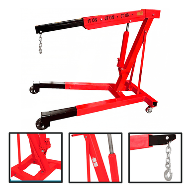 TECLE GRUA PLUMA HIDRAULICO 3 TONELADAS DESMONTABLE AUTO - 1