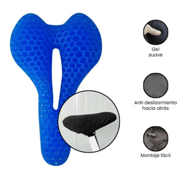 ASIENTO PARA BICICLETAS CON FUNDA COJÍN FLEXIBLE DE GEL - 2