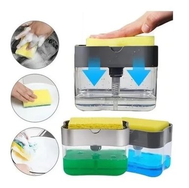 DISPENSADOR DE LAVALOZAS MANUAL CON ESPONJA INCLUIDA - 4
