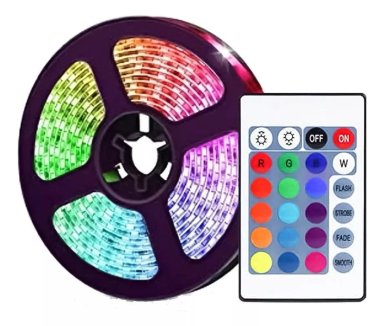 CINTA LED COLORES CONTROL RGB 5 MTRS VERSION 5050 ADHESIVA - 4