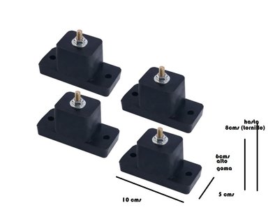 SOPORTE PISO DE GOMA (ANTIVIBRACIÓN KIT DE 4 GOMAS) PARA UNIDADES EXTERIORES - 3