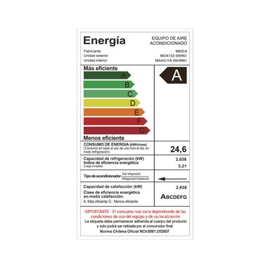 AIRE ACONDICIONADO MIDEA XTRA R32 INVERTER 12000BTU/HR - 2