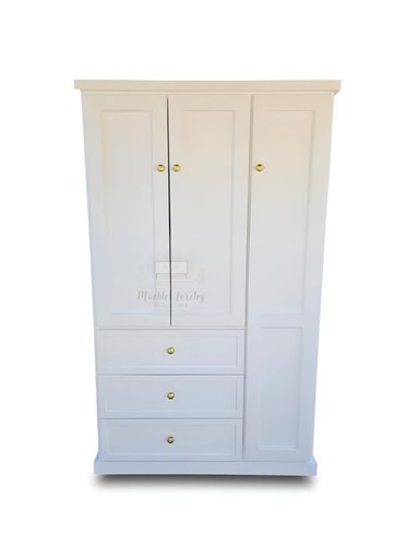 CLÓSET MUEBLES LORELEY MADERA BLANCO 3 CUERPOS - 1
