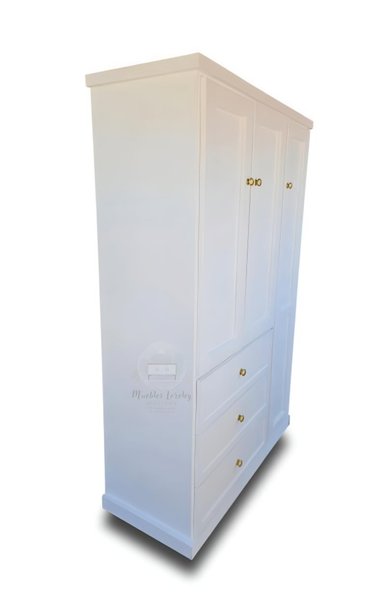CLÓSET MUEBLES LORELEY MADERA BLANCO 3 CUERPOS - 2