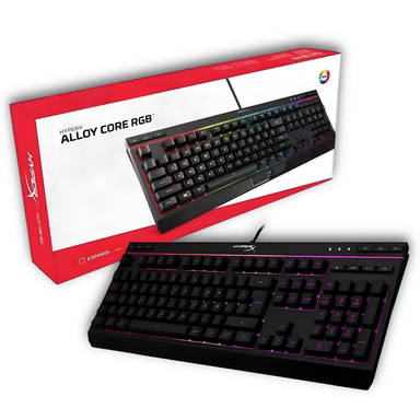 TECLADO GAMER UNIVERSAL HYPERX ALLOY CORE RGB IPX MULTIPLATAFORMAS - 9