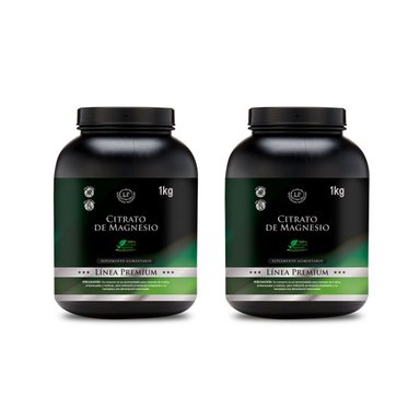 SUPLEMENTO ALIMENTICIO LÍNEA PREMIUM 1 KG C/U PACK 2 POTES DE CITRATO DE MAGNESIO 1KG C/U - 1