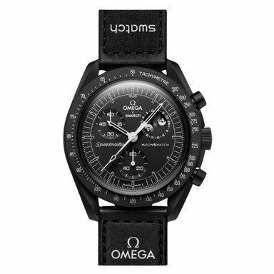 RELOJ SWATCH MOONSWATCH MOONPHASE SNOOPY NEGRO - 2