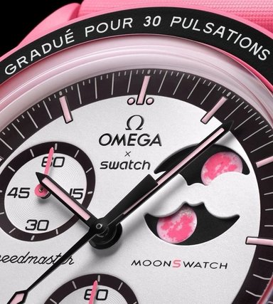RELOJ OMEGA X SWATCH MOONPHASE PINK LIMITED - 3