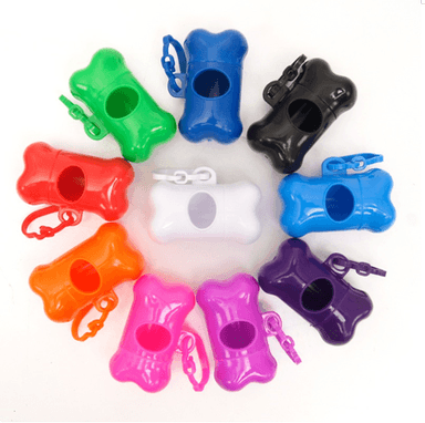 DISPENSADOR DE BOLSAS EXCREMENTO MASCOTAS + 5 ROLLO DE BOLSA - 3