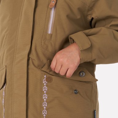 CHAQUETA NIÑA LIPPI CAFÉ PARDO ROBLE B-DRY HOODY JACKET - 5