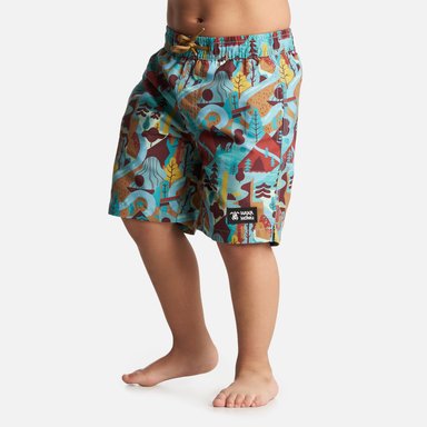 TRAJE DE BAÑO NIÑO BOMBITA PRINT TURQUESA HAKA HONU - 3