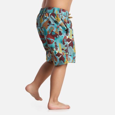 TRAJE DE BAÑO NIÑO BOMBITA PRINT TURQUESA HAKA HONU - 4