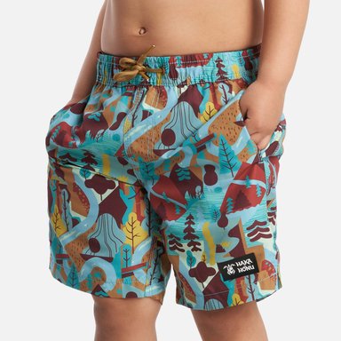 TRAJE DE BAÑO NIÑO BOMBITA PRINT TURQUESA HAKA HONU - 5