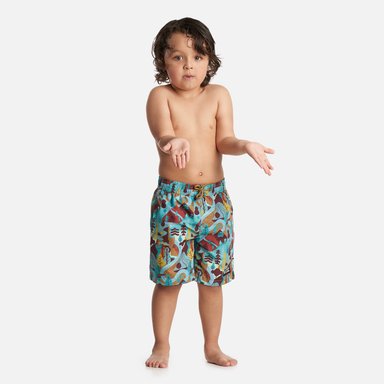 TRAJE DE BAÑO NIÑO BOMBITA PRINT TURQUESA HAKA HONU - 6