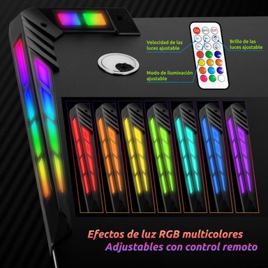 ESCRITORIO GAMER PROFESIONAL X-RGB 120 CMS CON LUCES - 4