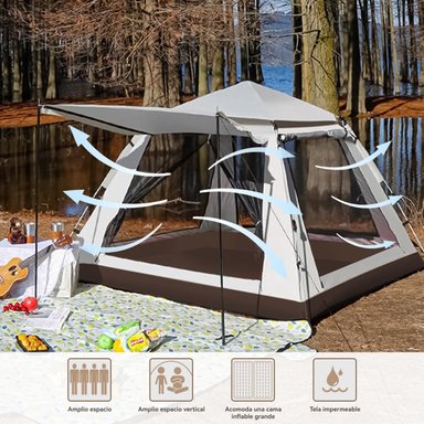 CARPA INSTANT CAMPING 4 PERSONAS CON 2 PUERTAS Y 2 VENTANAS - 3