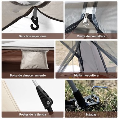 CARPA INSTANT CAMPING 4 PERSONAS CON 2 PUERTAS Y 2 VENTANAS - 5