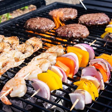 PARRILLA A CARBON CON RUEDAS Y 2 BANDEJAS LATERALES 135X47,5X106CM - 6