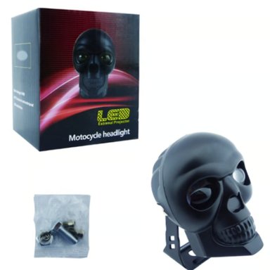 NEBLINERO LED MOTO CALAVERA DUO COLOR AMBAR-BLANCO - 1
