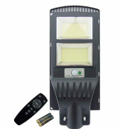 FOCO PARA POSTE SOLAR 300W CON 2 PLACAS 600 LED PVC CON CONTROL - 1