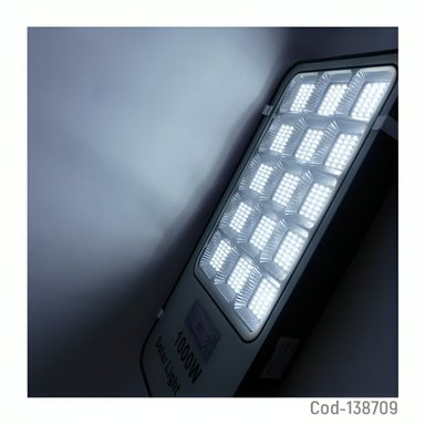FOCO PARA POSTE SOLAR 1000W CON 15 PLACAS 420 LED PVC CON CONTROL 20.5X47.5CM - 3
