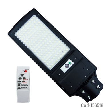 FOCO PARA POSTE SOLAR 600W CON 1 PLACA 504 LED PVC CON SENSOR Y CONTROL REMOTO. - 1