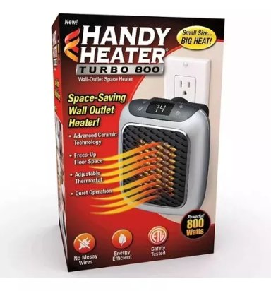 CALENTADOR ELÉCTRICO MINI CALEFACTOR TURBO 800W PORTÁTIL - 5