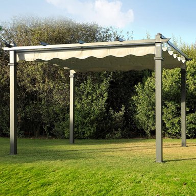 SPAZZIO ROMA 1 CUERPO CRUDO GAZEBO RETRÁCTIL 3X3 - 4