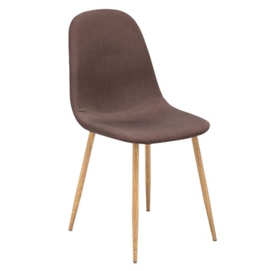 KIT SPAZZIO CROSS NUDE 6 SILLAS NATURAL CAFÉ 44X50X89 CM - 2