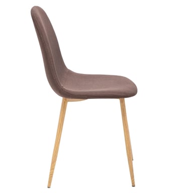 KIT SPAZZIO CROSS NUDE 6 SILLAS NATURAL CAFÉ 44X50X89 CM - 3