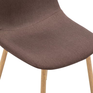 KIT SPAZZIO CROSS NUDE 6 SILLAS NATURAL CAFÉ 44X50X89 CM - 4
