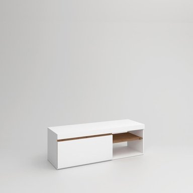 RACK TV SPAZZIO ELIS BLANCO 1 PUERTA 120X40X40CM - 1