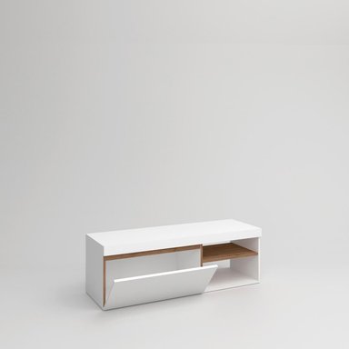 RACK TV SPAZZIO ELIS BLANCO 1 PUERTA 120X40X40CM - 2