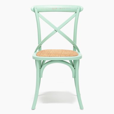 MESA COMEDOR VITTORIA RECTANGULAR BLANCA + 8 SILLAS VERDE AGUA - 5